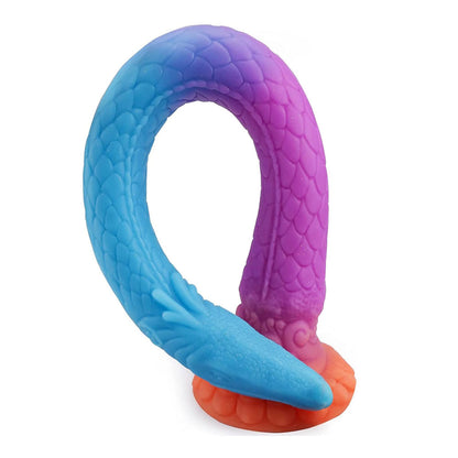 Leuchtender Analplug Super langer Tentakel Drachen Dildo Analdildo 45cm