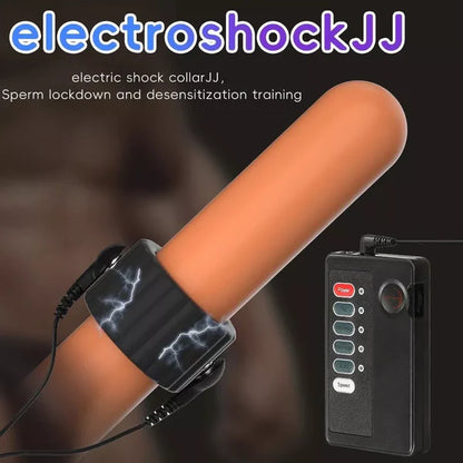 Elektrische Penisringe Elektro Schock Penis Trainer mit Host und Penis-Elektroden-Ring