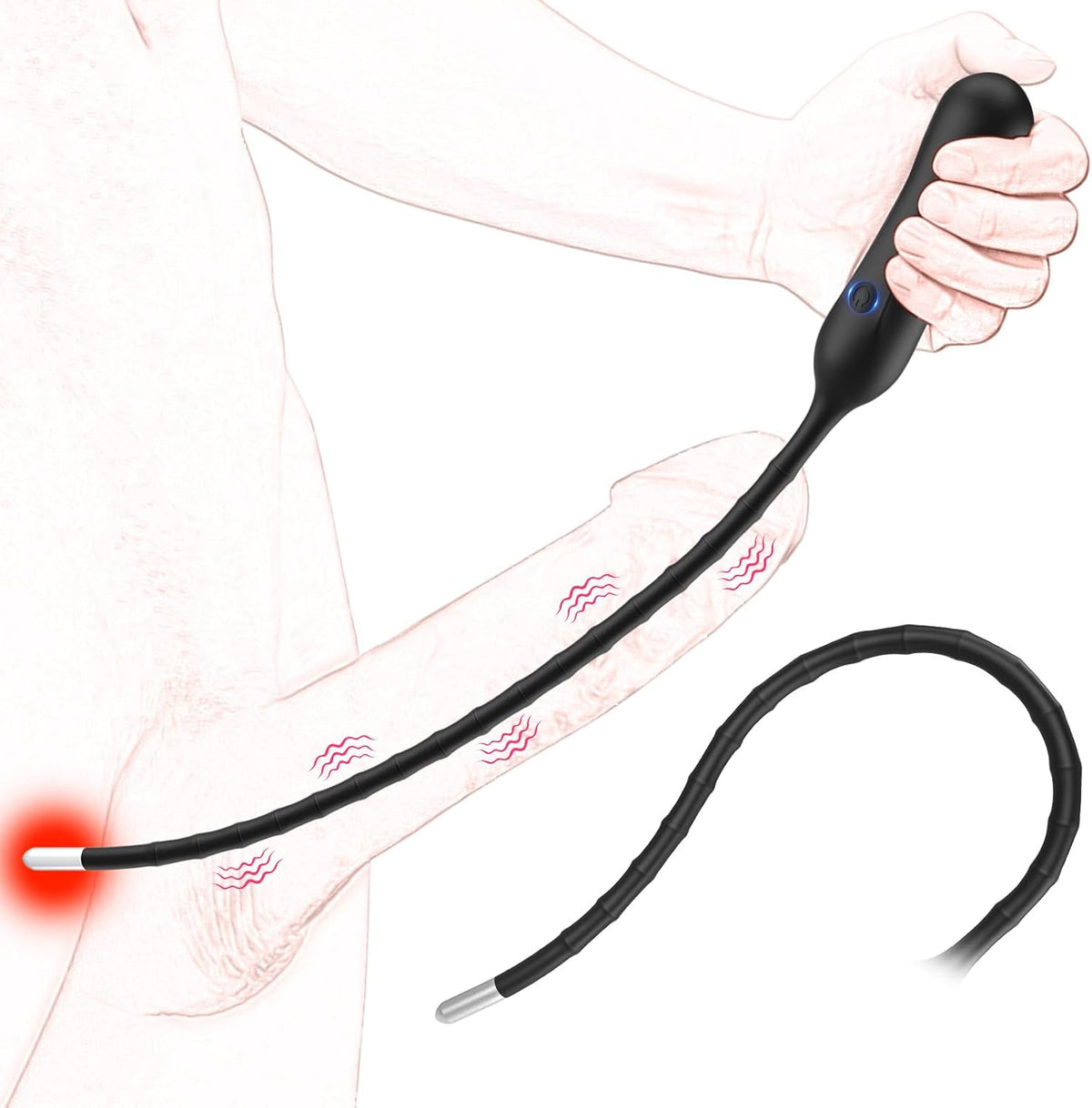 Urethra-Vibrationsstab Penisvibrator Plug Prostatamassager mit 10 Vibrationsmodi