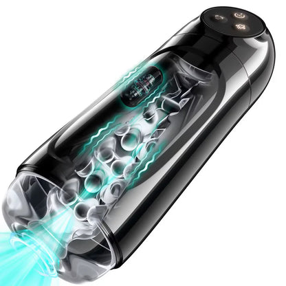 3 IN 1 Automatischer Masturbator Penis Stroker Blowjob mit 10 Vibrations und Saugmodi