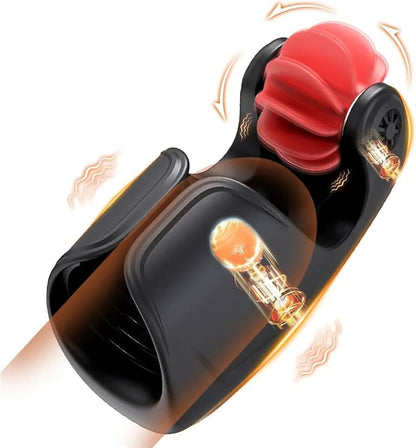 Elektrische Penistrainer Stroker Blowjob Masturbatoren mit 10 Vibrationsmodi