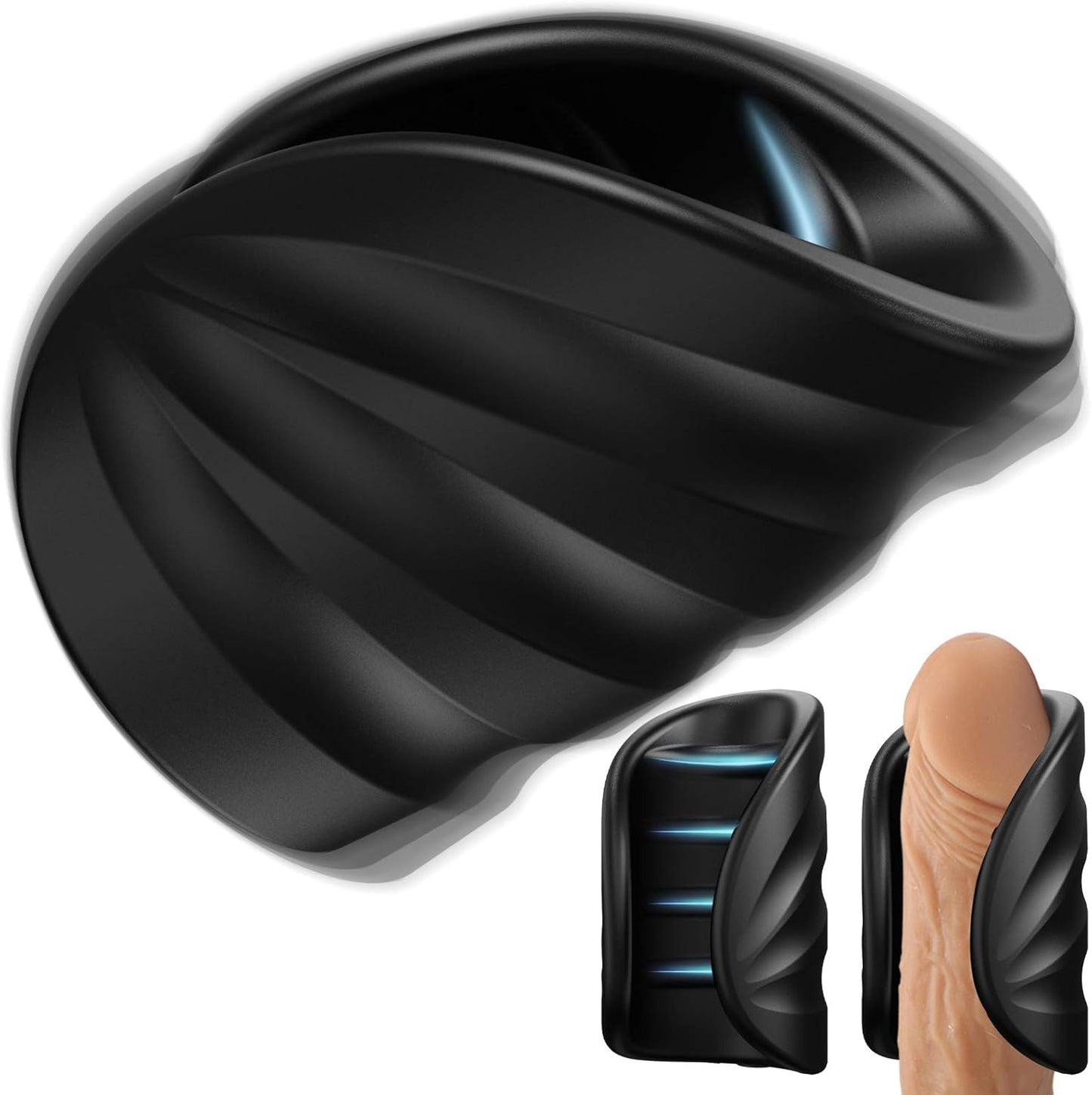 2 IN 1 Penistrainer Vibrator Eichelstimulator Massage mit 10 Vibrationsmodi