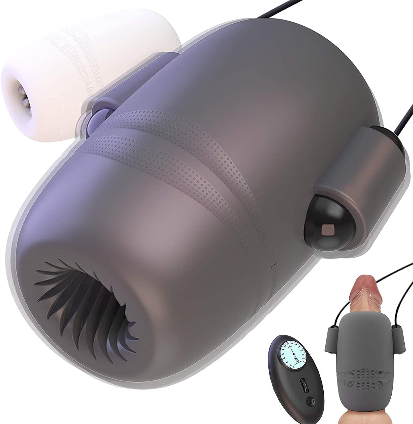 6 in 1 Automatische Penistrainer Vibratoren Masturbatoren mit 8 x 12 Vibrationsmodi