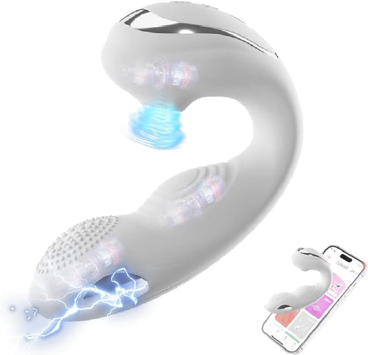 E-stim G-Punkt Vibrator Stimulator mit 10 Vibration 10 Saugen & Elektrostimulation Modi