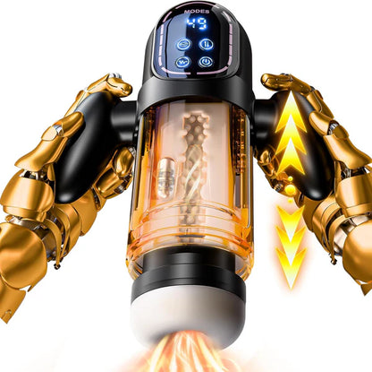 Automatischer Masturbator Blowjob Sexmaschine mit 4 Saug & 6 Vibrations & 9 Stoßmodi