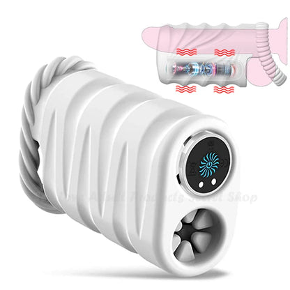 Elektrischer Penistrainer Vibrator Masturbatoren mit 10 Leistungsstark Vibrationenmodi