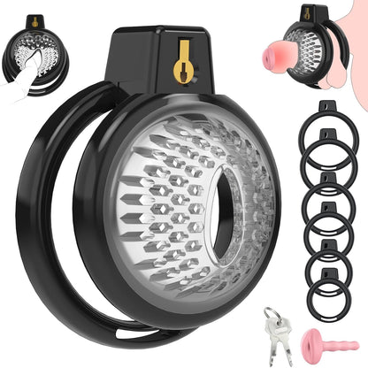 Chastity Cage Weicher Keuschheitskäfig Herren Größe Besser mit 6 Penisringen