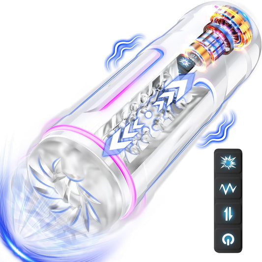 Automatische Masturbator Stroke Blowjob Maschine mit 5 Stoß und 5 Vibrationsmodi