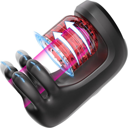 3 IN 1 Penistrainer Eichelvibrator Stroker Blowjob mit  9 Rotations und Vibrationsfunktionen