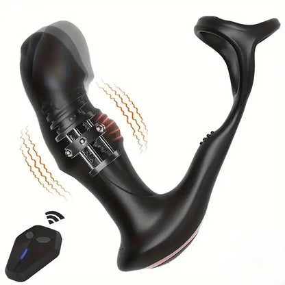 Analvibrator Prostatamassagegerät Butt Plug mit 9 Schwing & Stoß und Vibrationsmodi