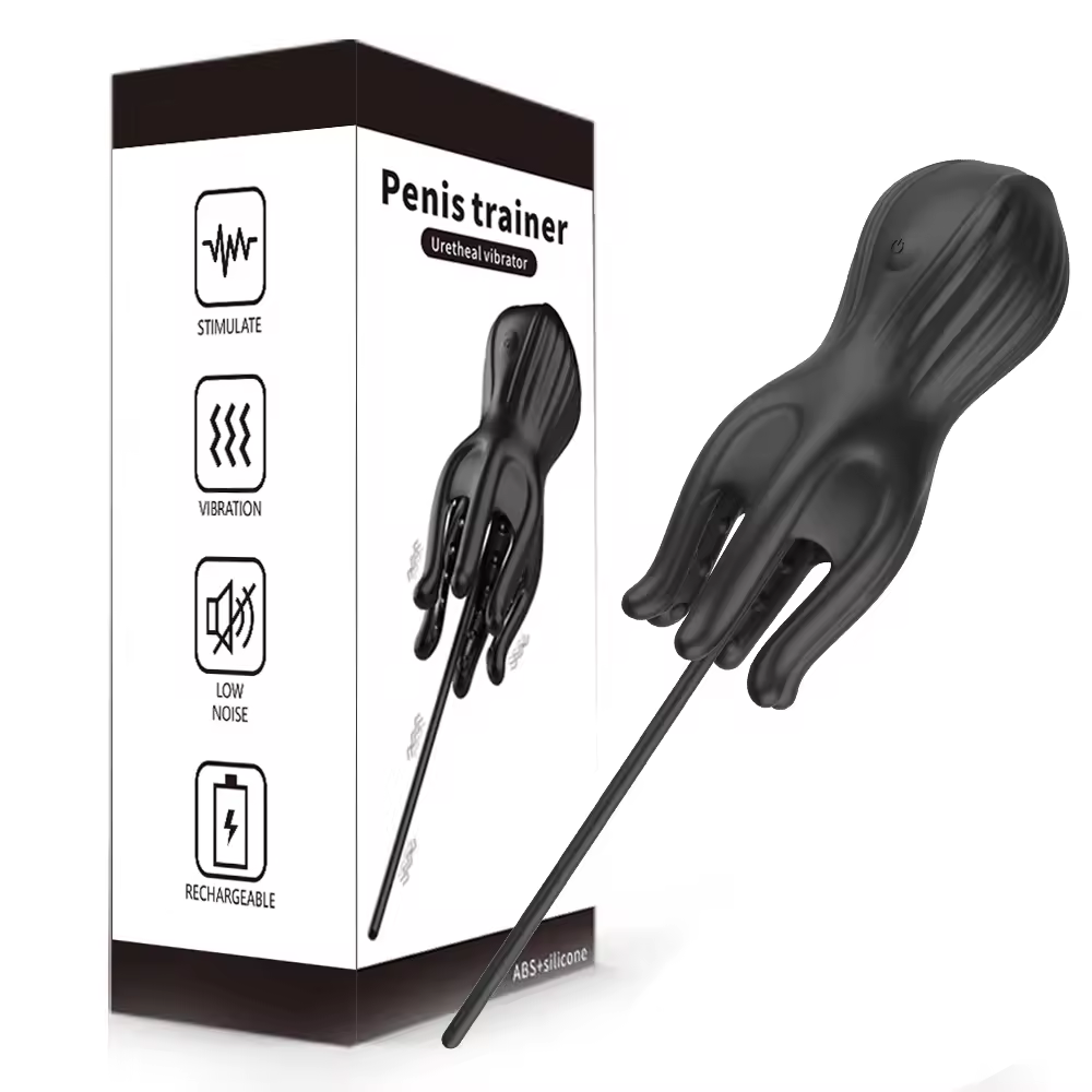 Eicheltrainer Penis Massagegerät Harnröhren Stimulator mit 10 Vibrationsmodi
