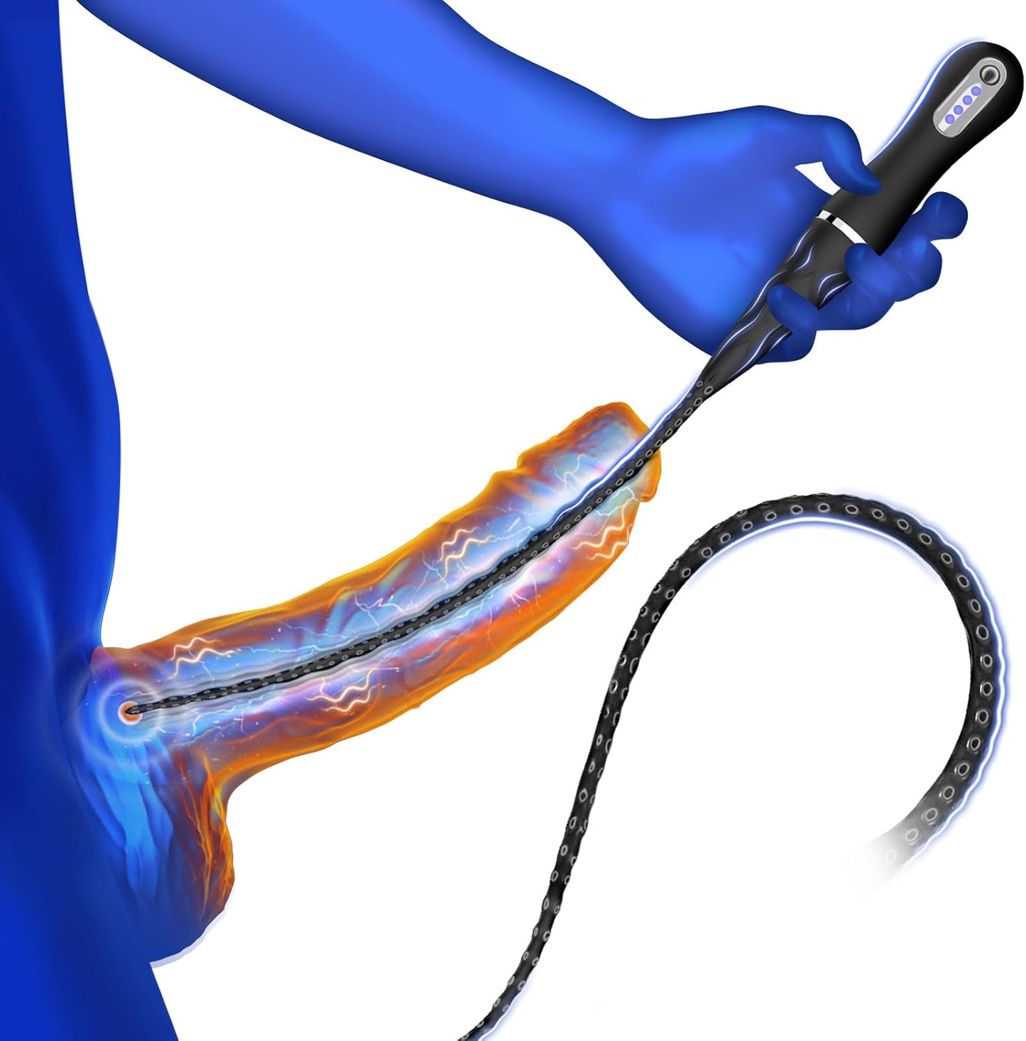 Oktopus Tentakel Harnröhrenstimulator Urethral Stimulator mit 10 Vibrationsmodi
