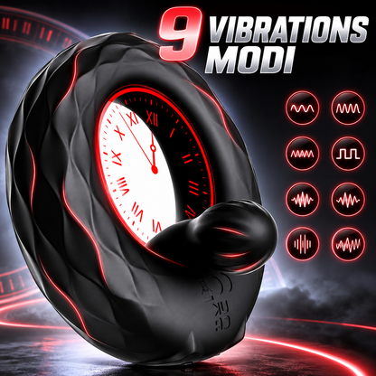 APP Pleasure Cock Ring Penis Vibrator Hodenstimulator mit 9 Vibrationsmodi