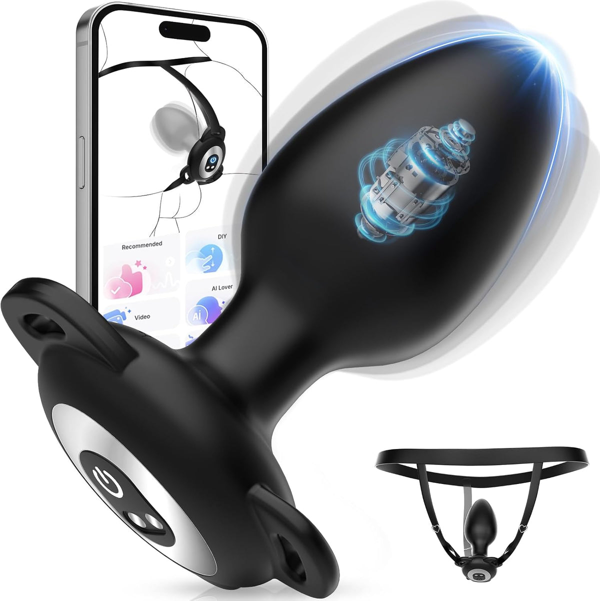 Tragbarer Prostatamassager Vibrator Analplug Stimulator mit 10 Vibrationsmodi