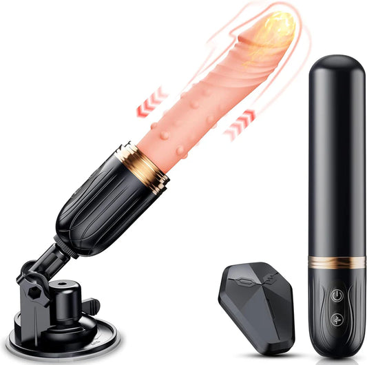 Realistische Dildo Sexmaschine Vibrator mit 10 Stoßfunktion und 10 Vibration Modi