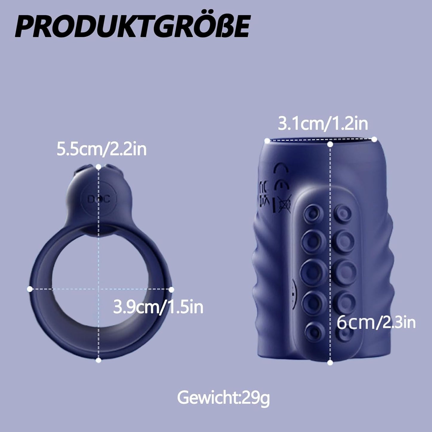 Penistrainer Vibrator Cockring Penishülle Stimulator mit 10 Vibrationsmodi und Fernbedienung