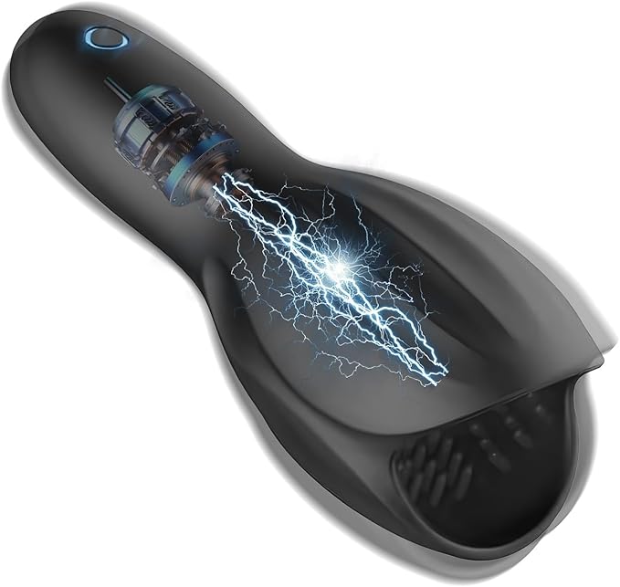 E-stim Penistrainer Eichel Vibrator Stimulator mit 10 Vibrationsmodi & 10 Elektroschocks