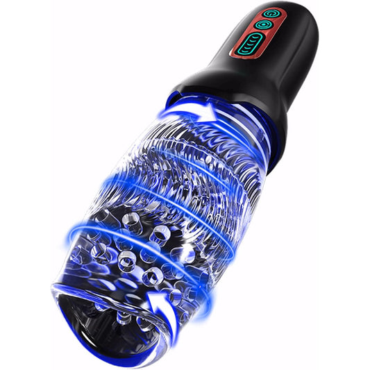 Automatische Masturbator Oral Penistrainer mit 10 Vibrationen & 5 Stoß-Rotationen