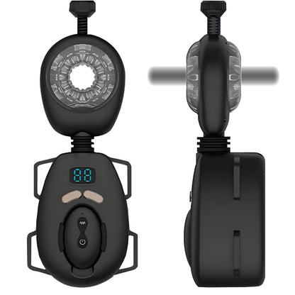 Handfrei Gürtelstil Schub-Strap-on Elektrischer Masturbator mit 9 Ruck & 9 Vibrationsmodi