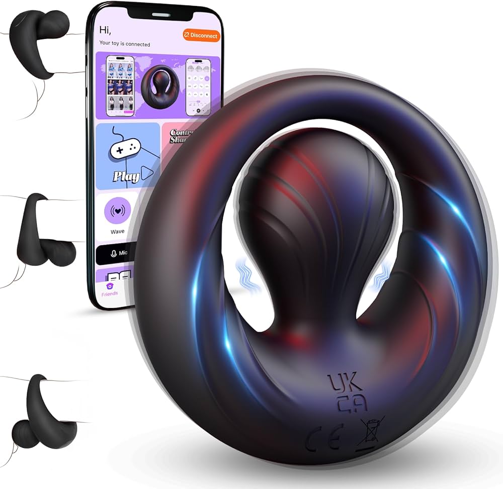 360° Verstellbarer Penisring Vibrator Stimulator Masturbator mit 10 Vibrations