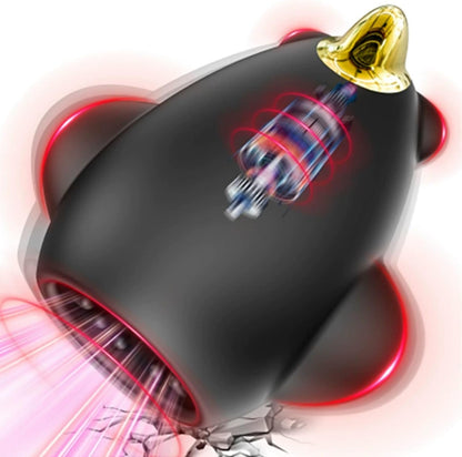 Elektrischer Eichelvibrator Penistrainer Masturbatoren mit 10 Vibrationsmodi