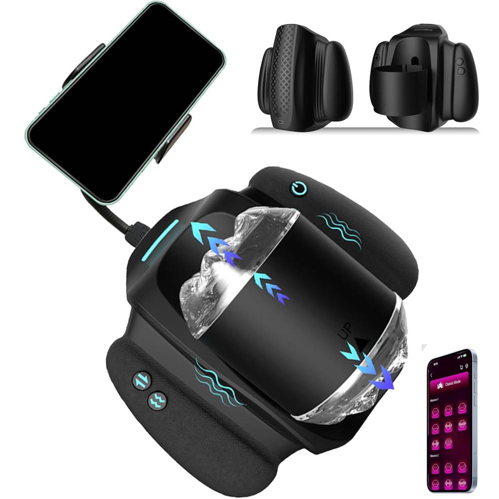 Elektrischer Masturbator Penistrainer Sexmachine mit 10 Vibrationsmodi & 3 Teleskopfunktion