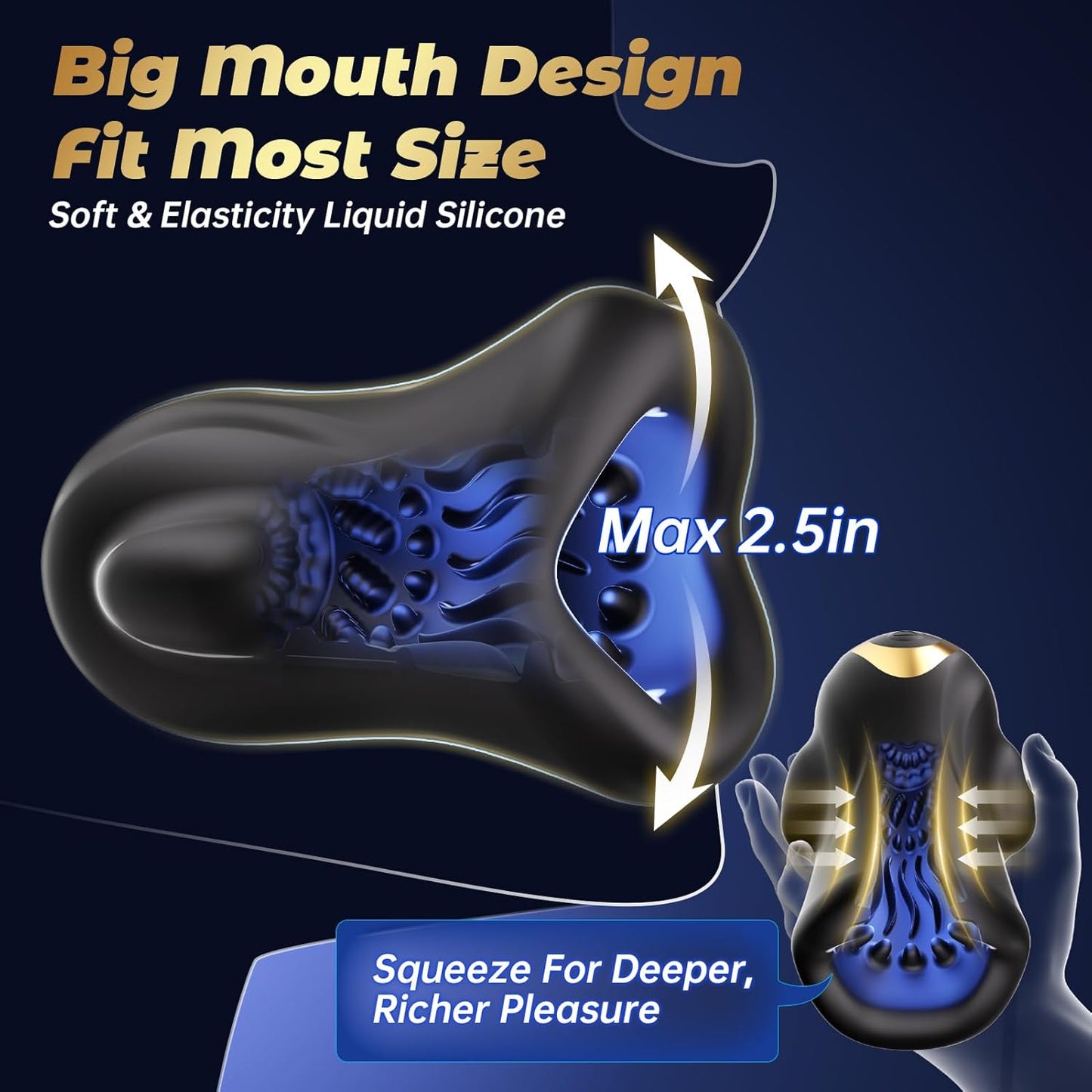 Elektrisch Penistrainer Eichel Stimulator Masturbatoren mit 6 Vibrationsstimulationsmodi