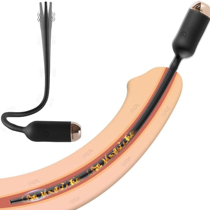 Harnröhrendilatoren Penisplug Stimulator mit 10 Vibrations und Heizfunktionen