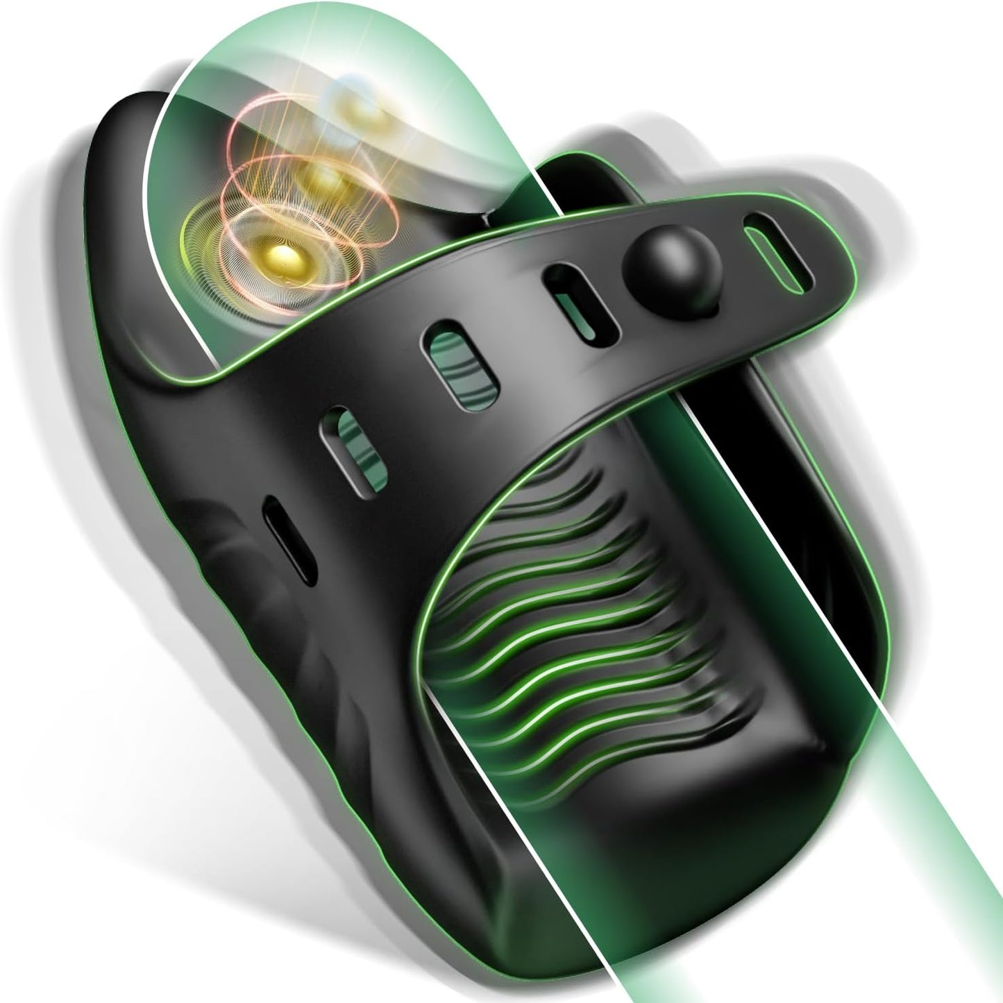 Elektrischer Penistrainer Eichelvibrator Stimulator mit 10 Vibrationsmodi & 10 Tippmodi