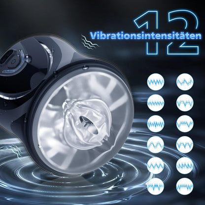 2 in 1 Electric Automatic Masturbator Cup Sex Toy with 12 Vibration Modes