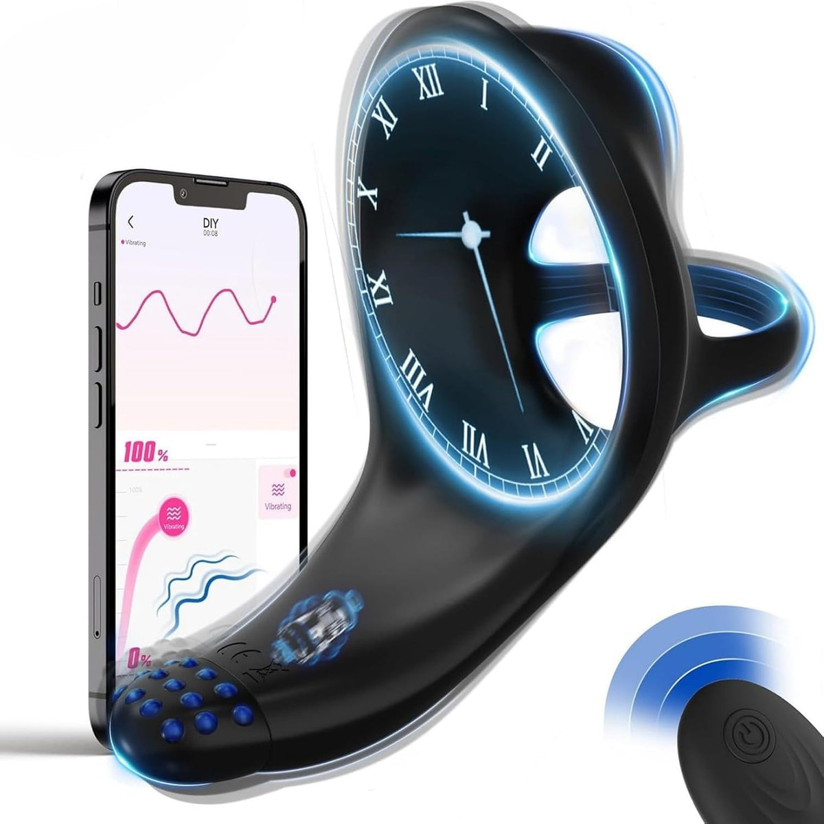 3 IN 1 Elektrischer Penistrainer Vibrator Cockring mit 10 Leistungsstarke Vibrationsmodi