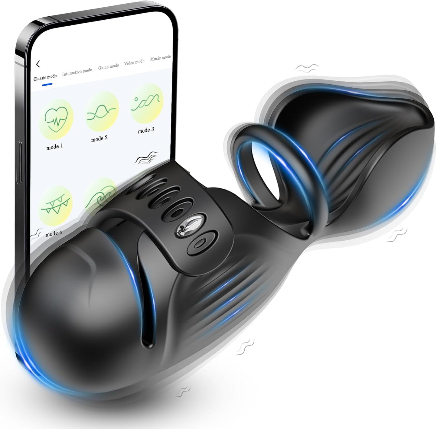 Elektrischer Penis Vibrator Masturbator Eichel Stimulator mit 9 Modi