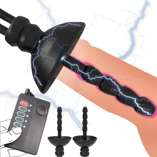 Elektro Shock Penis Trainer Weich Silikon Harnröhren Dilatatoren Set