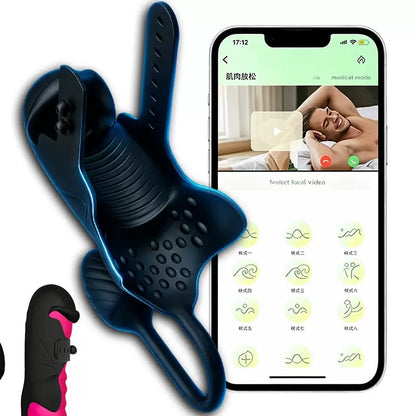 Penis Trainer Vibrator Cockring Analplug mit 10 Stoss & Vibratonmodi