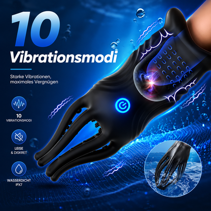 Elektrische Penisterainer Eichel Stimulator Masturbatoren mit 10 Vibrationsmodi
