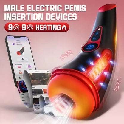 LCD Display Elektrischer Masturbator Penis Stroker mit 9 Saugmodus und Vibrationsmodi