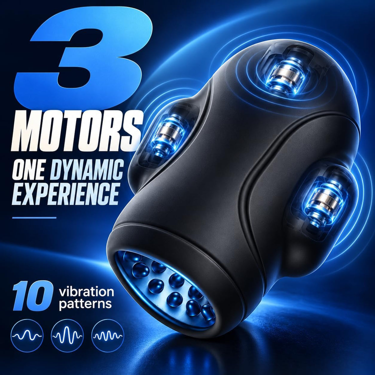 4 IN 1 Penis Trainer Eichel Stimulator Blowjob Masturbator mit 10 Bieten & 10 Vibrations
