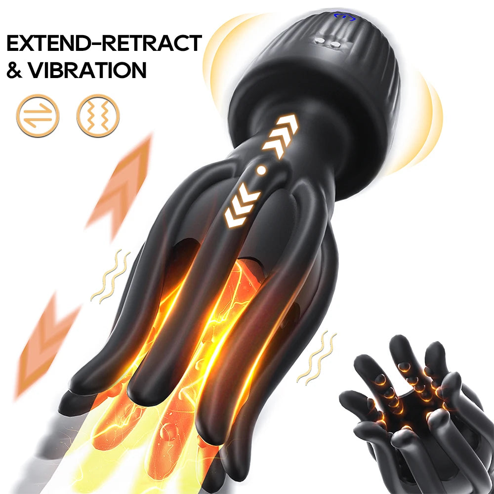 Glans Vibrator Penis Hodenmassage Trainer Masturbator mit 10 Frequenz & Expansion & Vibrationen