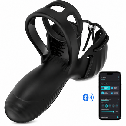 3 IN 1 Cock Ring Hodenstimulator Penistrainer Vibrator mit 10 Vibrationsmodi