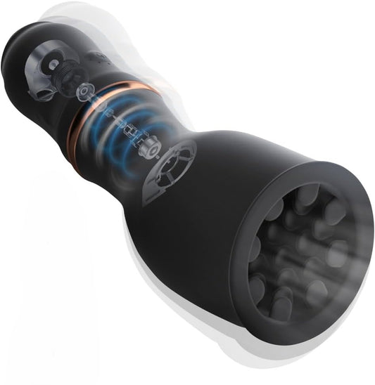 3 IN 1 Elektrische Penistrainer Eichelmassagegerät Masturbator mit 7 Vibrationsmodi