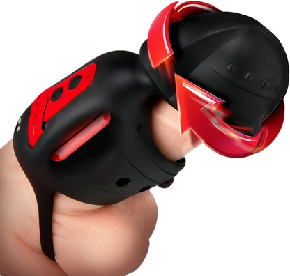 360° Umwickelter Penistrainer Vibrator Cockring mit 10 Schwing und 10 Vibrationsmodi