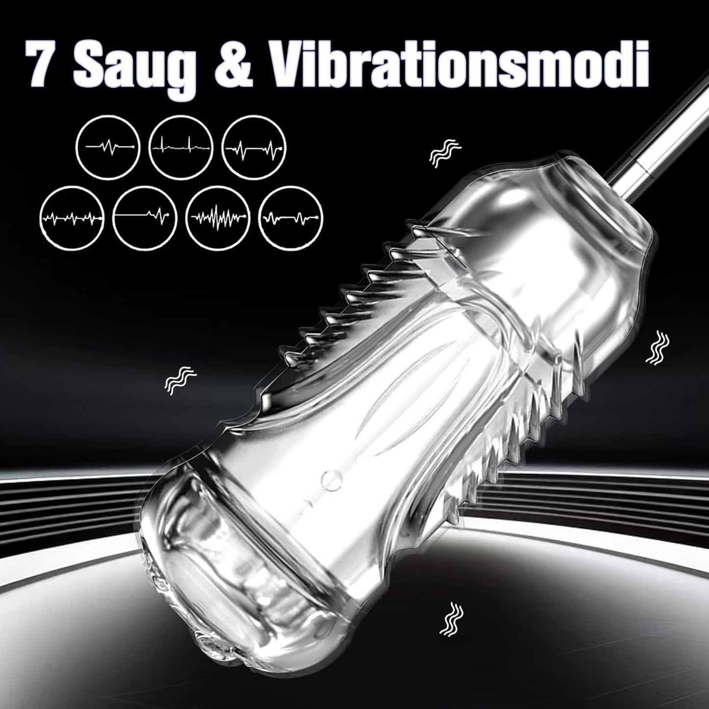 Elektrische Penistrainer Pocket Pussy Masturbator mit 7 Vibration & Vakuum Saugmodi