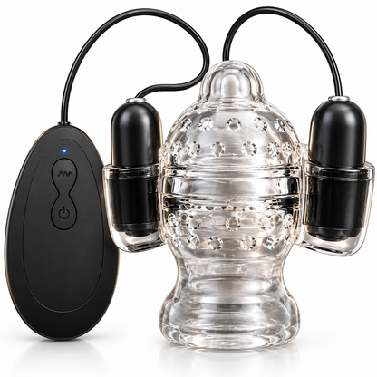 Vibrationsmassagegerät Eichel-Trainer mit Dual-Bullet Vibratoren & 20 Geschwindigkeiten