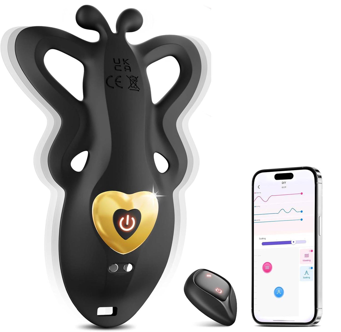 Klitoris Vulva Vibrator Butterfly Klitorisstimulator mit 9 Vibrationen & APP Fernbedienung