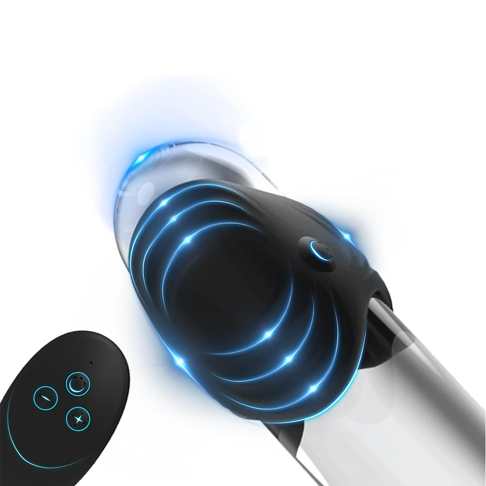 Elektrische Eicheltrainer Penisring Masturbator mit 10 Verschiedene Vibrationsmodi