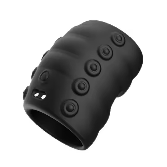 60°-Weichperlen Penishülle Penistrainer Cockring mit 10 Vibrationsmodi