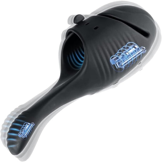 Freihändiger Penis Vibrator Eicheltrainer Stimulator Masturbator mit 10 Vibrationsmodi