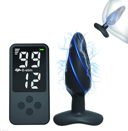 E-stim Elektrische Buttplug Stimulator Prostate Massager  mit 12 Stromschlagmodi