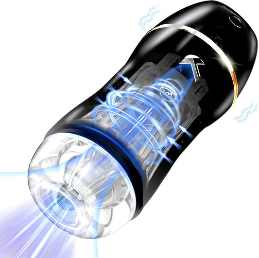 Automatischer Masturbator Pocket Pussy Stroker Blowjob mit 10 Vibrations und 5 Saugmodi