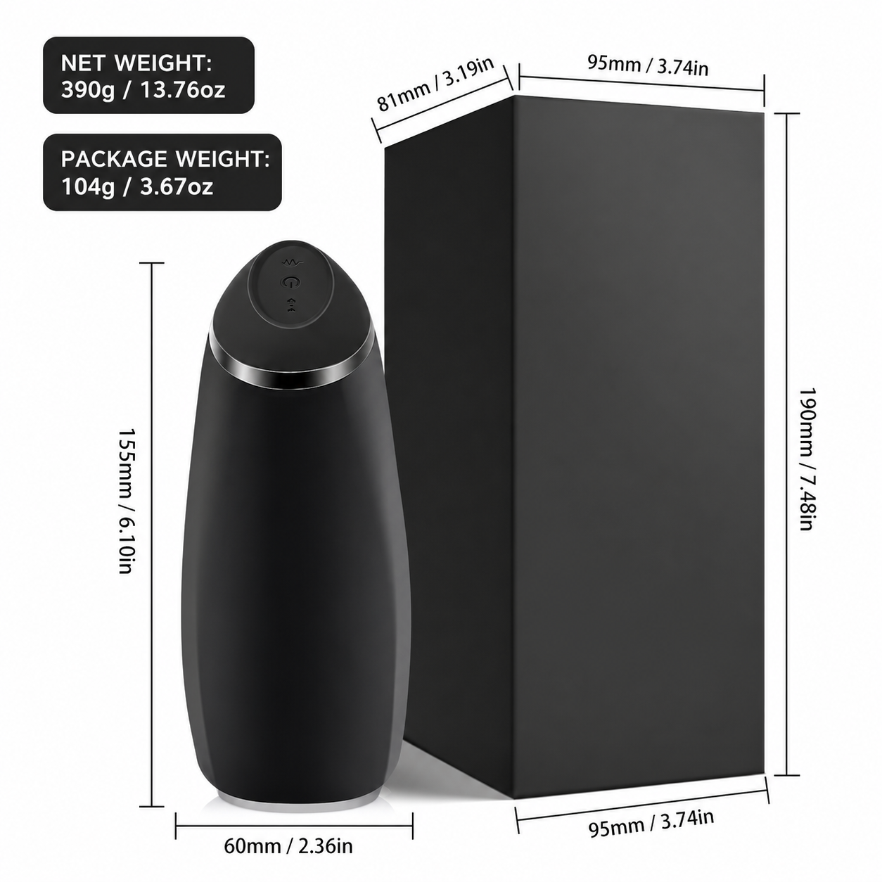 Elektrische Oral Penis Trainer Vibrator Masturbator mit 7 Stoßenmodi & 14 Vibrationsmidi
